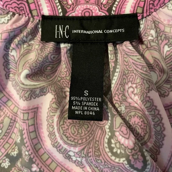 INC Embellished Paisley Halter Neck Top S - Picture 7 of 7